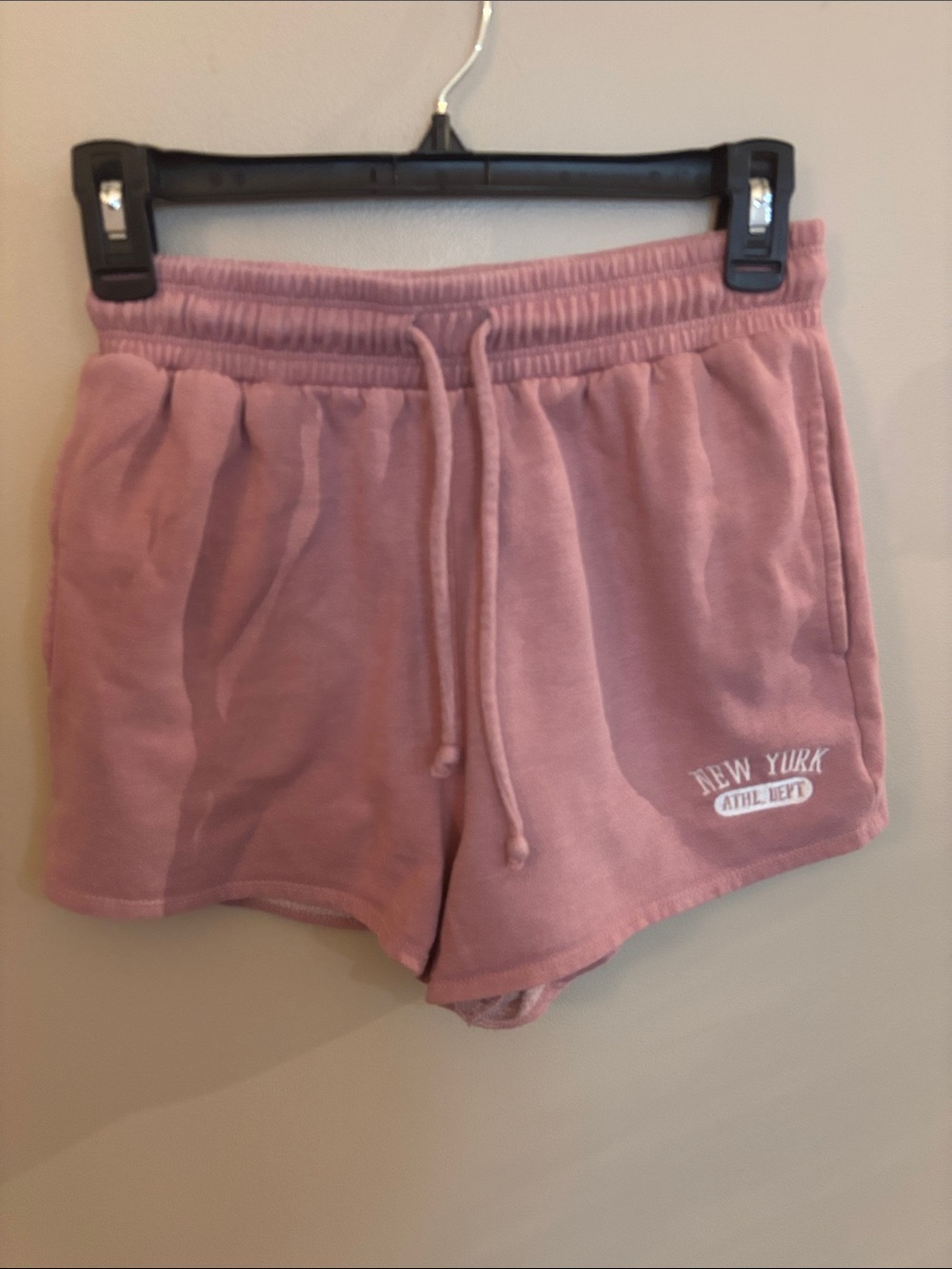 Women's Dusty Pink Drawstring Athletic Shorts